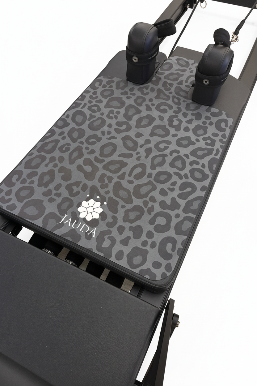 Leopard Print Reformer Mat – White Background